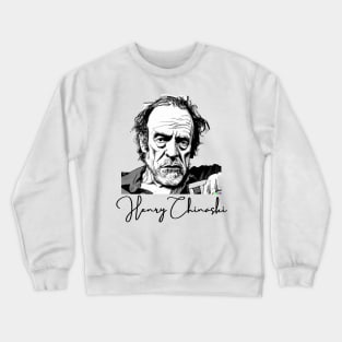 Henry Chinaski Portait - Bukowski Art Crewneck Sweatshirt